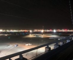 真っ暗な羽田空港国際線ターミナル
